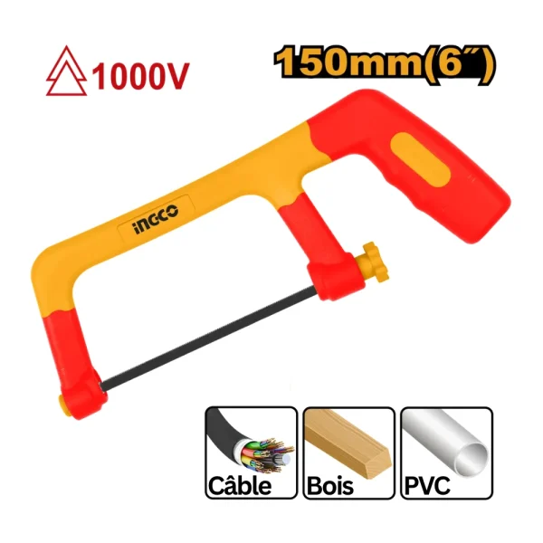 INGCO Scie à metaux isolé 1000V pour travaux électriques