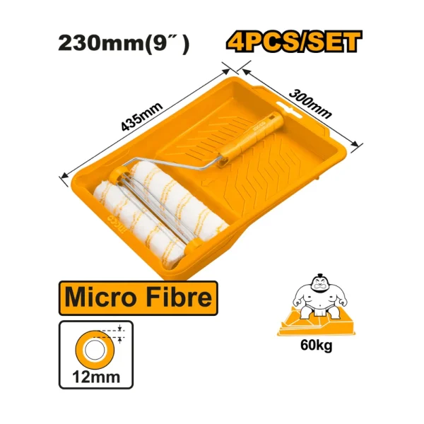 INGCO Jeu de rouleau de peinture 4 en 1 (9") 230mm