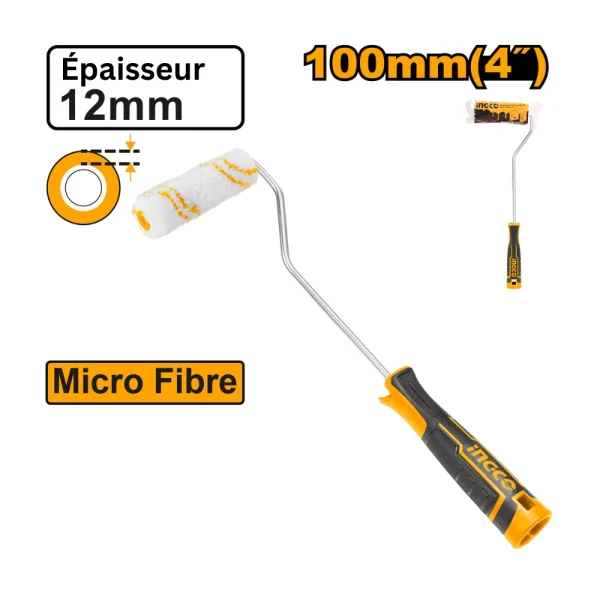 INGCO Rouleau de peinture micro fibre mini 100mm (4") 12mm