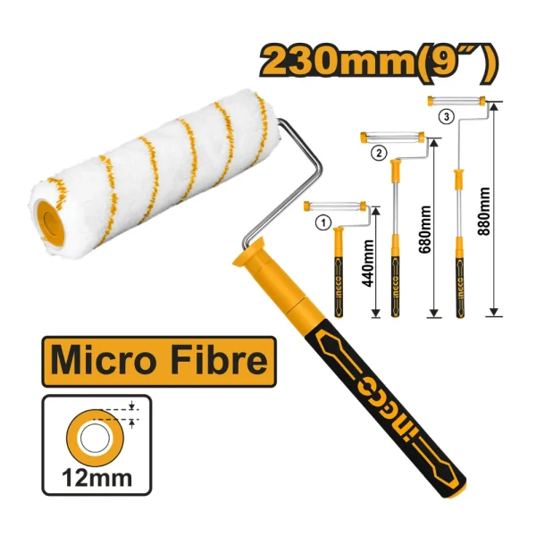 INGCO Rouleau de peinture micro fibre 3 en 1 230mm (9")