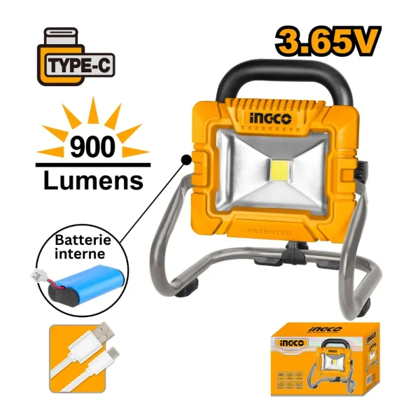 INGCO Projecteur LED sans fil 3.6V