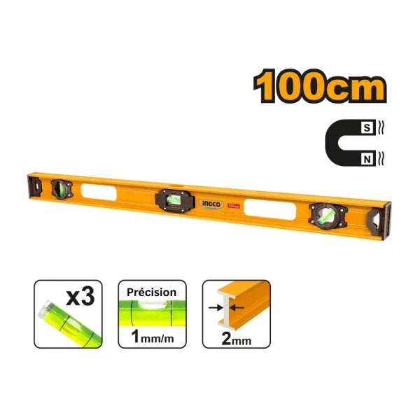 INGCO Niveau maçon 100cm Alu