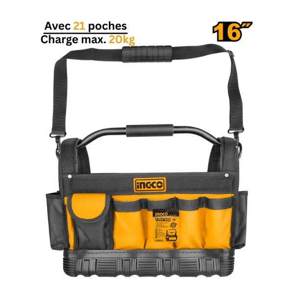 INGCO Sac a outils 16" -  21 poches