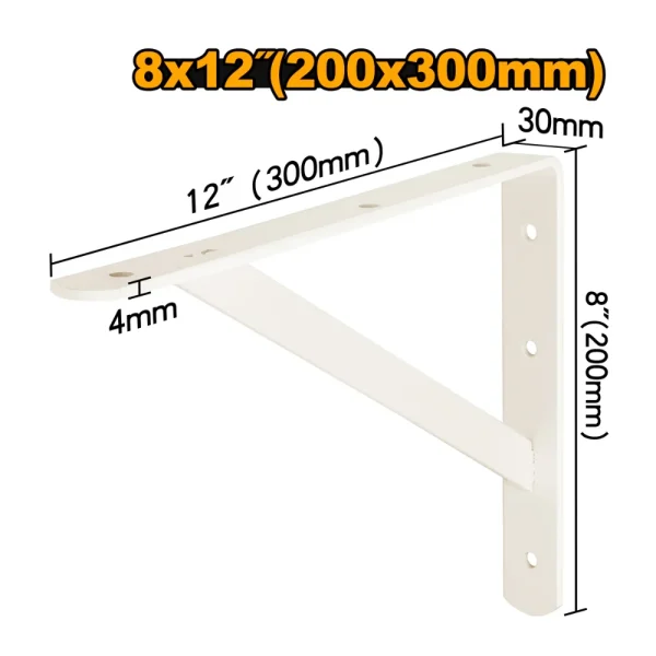 Supports d'étagere robustes 200 x 300mm