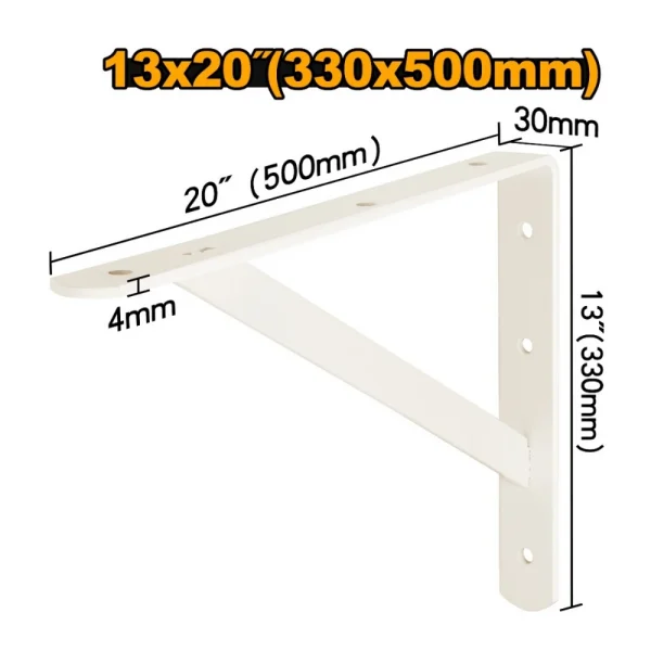 Supports d'étagere robustes 330 x 500mm