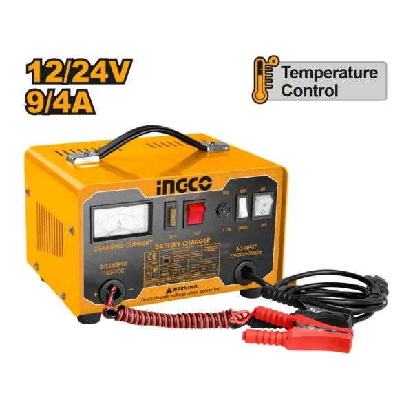 INGCO Chargeur de batterie 220-240V ~ 50/60 Hz