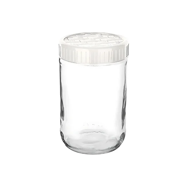 Bocal de conservation cylindrique à couvercle vissé 660 ml – Image 3