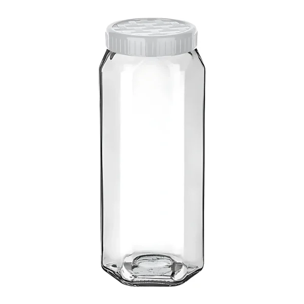 Bocal de conservation hexagonal à couvercle vissé 1.5L – Image 4