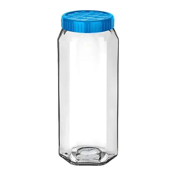 Bocal de conservation hexagonal à couvercle vissé 1.5L – Image 3