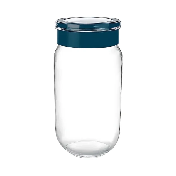 Bocal cylindrique à couvercle hermétique transparent 1L – Image 3