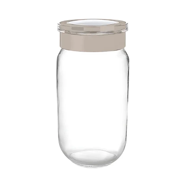 Bocal cylindrique à couvercle hermétique transparent 1L – Image 2