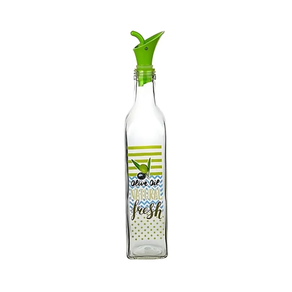 Bouteille à huile décorative en verre 500 ml – Image 2