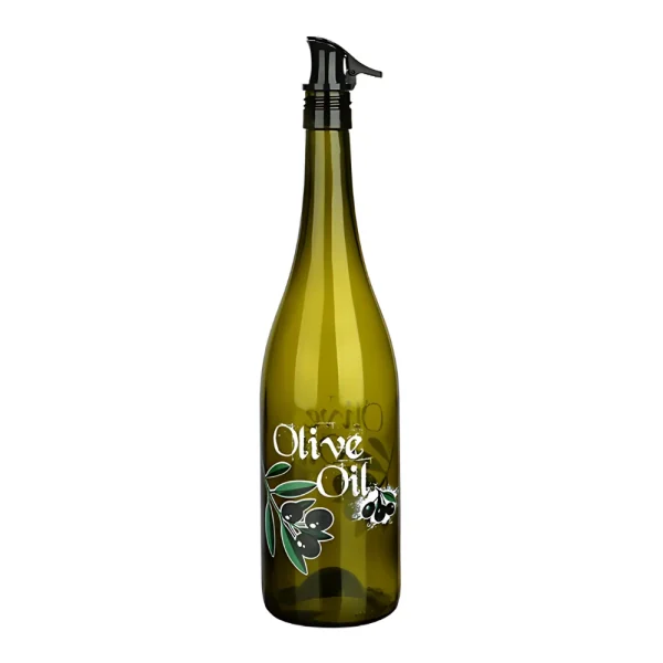 Bouteille à huile décorative en verre 750 ml – Image 2