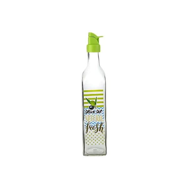Bouteille à huile décorative en verre 500 ml – Image 2
