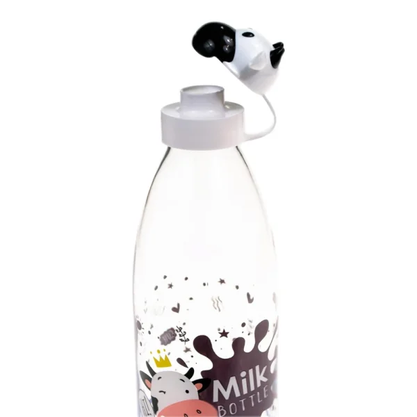 Bouteille à lait 1L avec bouchon verseur tête de vache – Image 3