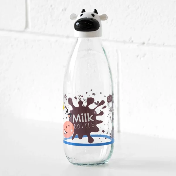 Bouteille à lait 1L avec bouchon verseur tête de vache – Image 4