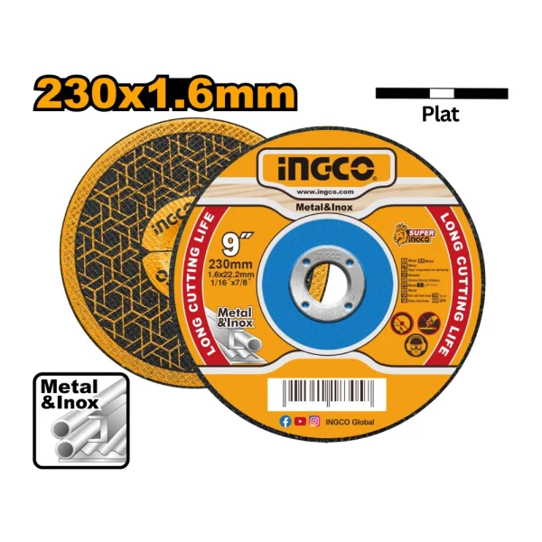 INGCO Disque à couper x 22.2 x 1.6mm métal