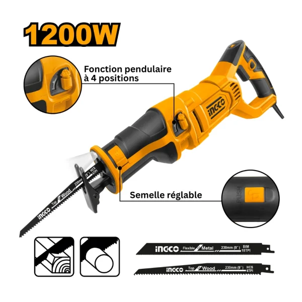 INGCO Scie sabre 1200W