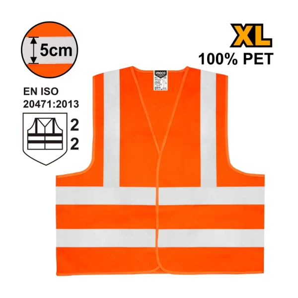 INGCO Gilet de signalisation orange XL