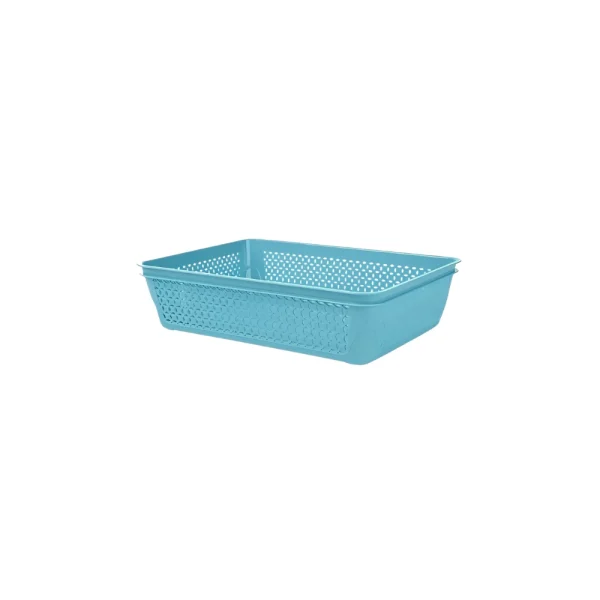 Panier de rangement ajouré rectangulaire 1.58L ml multi-usages – Image 3