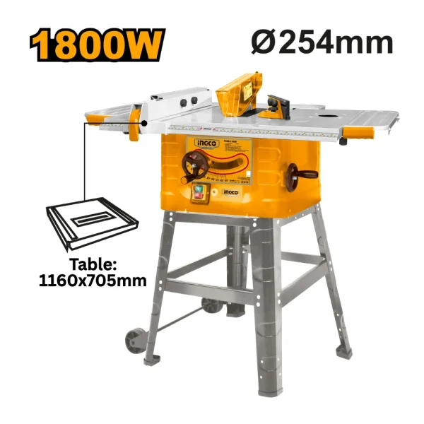 INGCO Scie à table 1800W Ø254mm