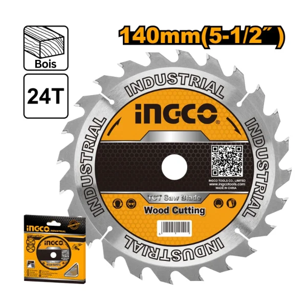 Lame de scie circulaire TCT 140 (5-1/2") x 25.4mm 24T