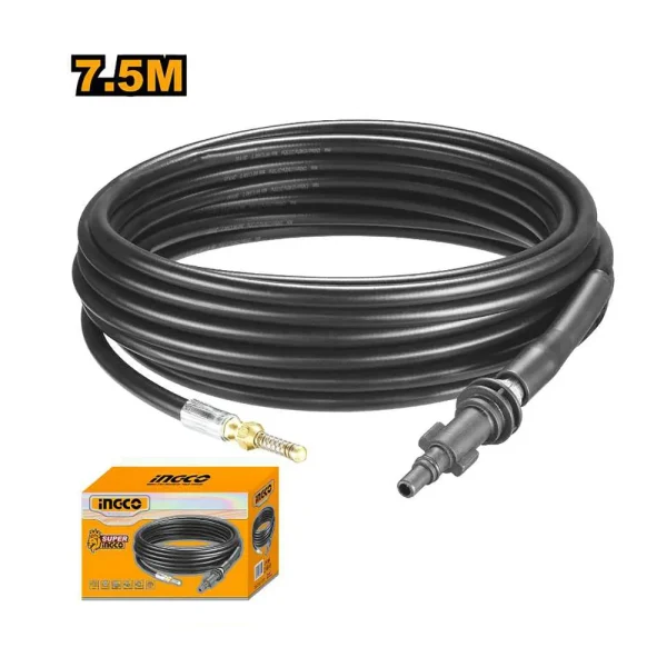 INGCO Tuyeau de nettoyeur haute pression 7.5m 150Bar avec tête à ressort