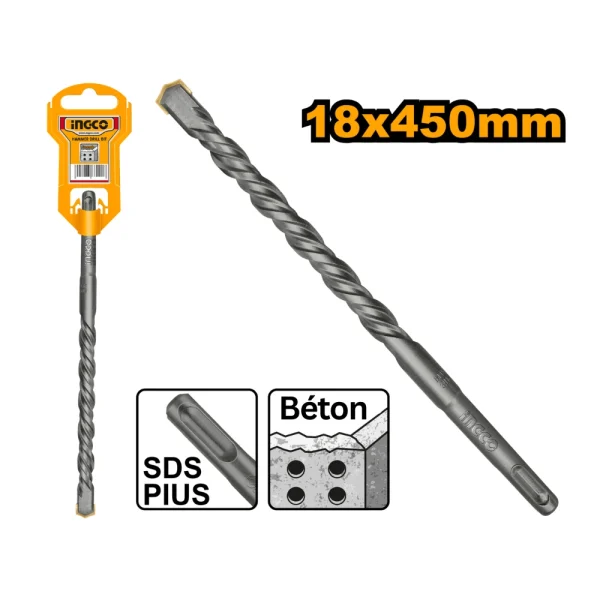 INGCO Foret pour marteau perforateur SDS-Plus 18 x 450mm