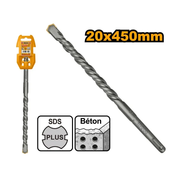 INGCO Foret pour marteau perforateur SDS Plus 20 x 450mm