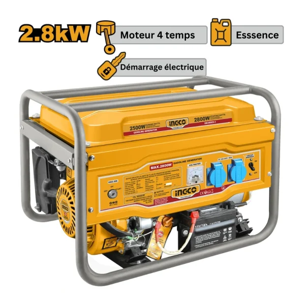 INGCO Groupe électrogène essence 2800W 4kVA 220-240V