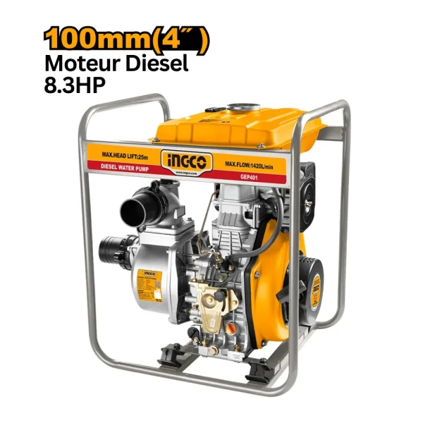 INGCO Motopompe diesel 4" 8.3HP