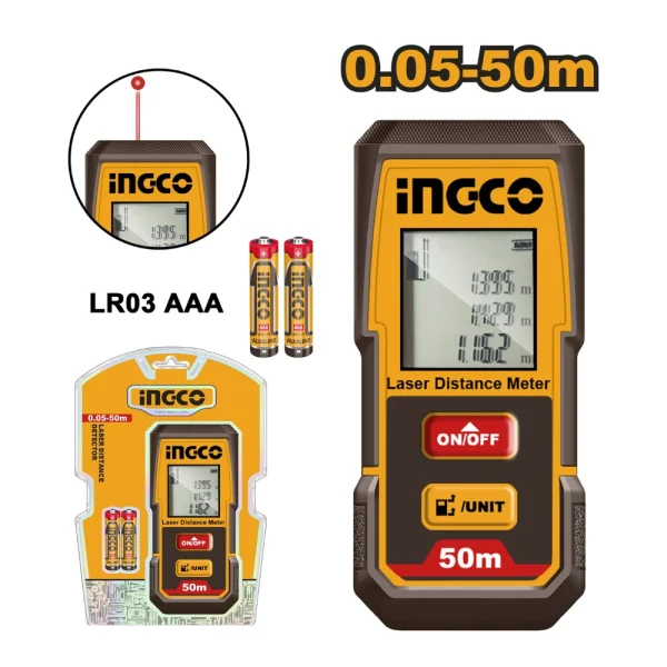 INGCO Télémètre laser 50m précision ±2.0mm