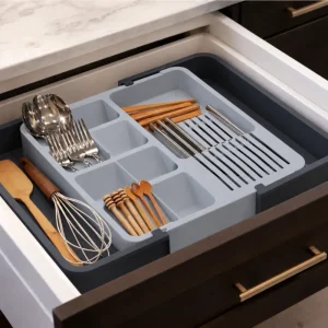 Organiseur de tiroir extensible pour couverts 2