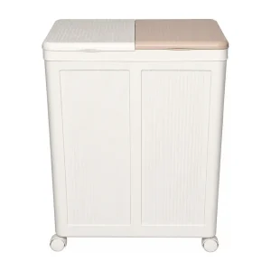 panier a linge double compartiment 100l a roulettes 2128 01